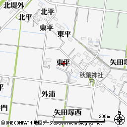 愛知県稲沢市祖父江町神明津東平周辺の地図