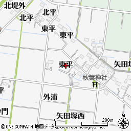 愛知県稲沢市祖父江町神明津（東平）周辺の地図
