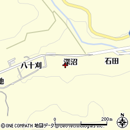 愛知県豊田市三箇町深沼周辺の地図