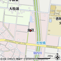 愛知県稲沢市祖父江町大牧北沼周辺の地図