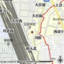 愛知県稲沢市井之口町山王前周辺の地図