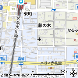 愛知県北名古屋市鹿田藤の木60周辺の地図