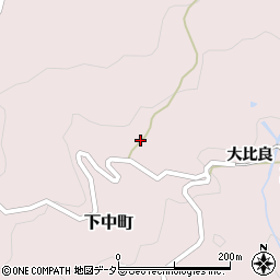 愛知県豊田市下中町久々里木周辺の地図