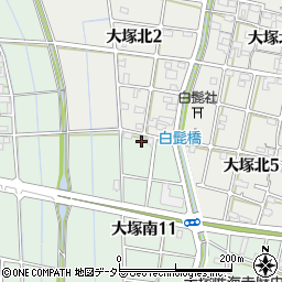 愛知県稲沢市大塚南11丁目25周辺の地図