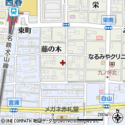 愛知県北名古屋市鹿田藤の木44周辺の地図