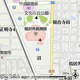 愛知県稲沢市長束町沼周辺の地図