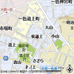 愛知県稲沢市片原一色町東道上周辺の地図