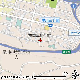 小田原市営早川住宅周辺の地図