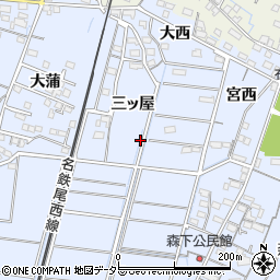 愛知県稲沢市祖父江町本甲周辺の地図