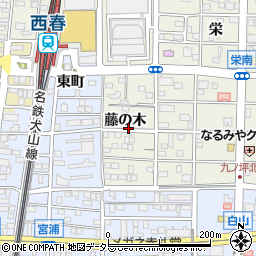 愛知県北名古屋市鹿田（藤の木）周辺の地図