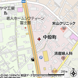 静岡県富士宮市中原町115周辺の地図
