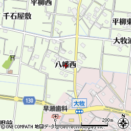 愛知県稲沢市祖父江町両寺内八幡西周辺の地図