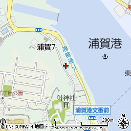 ミニストップ横須賀浦賀店周辺の地図