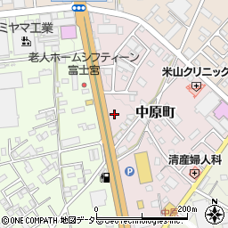 静岡県富士宮市中原町96周辺の地図