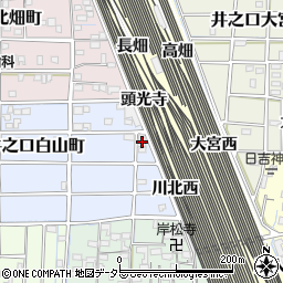 愛知県稲沢市井之口白山町45周辺の地図