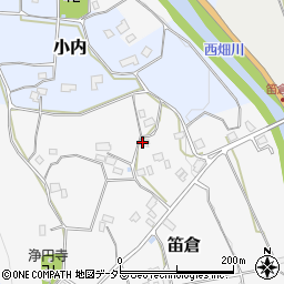 千葉県夷隅郡大多喜町笛倉周辺の地図