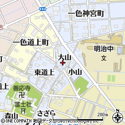 愛知県稲沢市片原一色町大山47周辺の地図