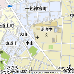 愛知県稲沢市片原一色町（小山）周辺の地図