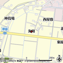 愛知県稲沢市祖父江町野田海用周辺の地図