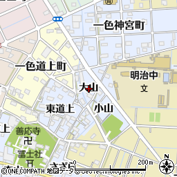 愛知県稲沢市片原一色町大山周辺の地図