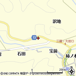愛知県豊田市三箇町内針周辺の地図