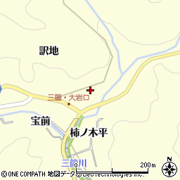 愛知県豊田市三箇町大洞周辺の地図