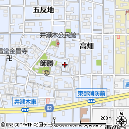愛知県北名古屋市井瀬木居屋敷1077周辺の地図
