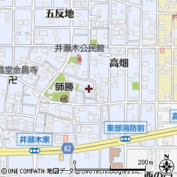 愛知県北名古屋市井瀬木居屋敷1077周辺の地図