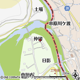 愛知県豊田市時瀬町仲切周辺の地図