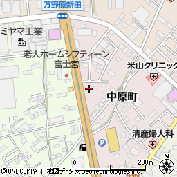 静岡県富士宮市中原町121周辺の地図
