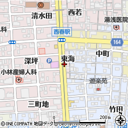 愛知県北名古屋市西之保五反地周辺の地図