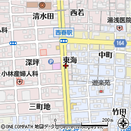 愛知県北名古屋市西之保（五反地）周辺の地図