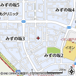 愛知県瀬戸市みずの坂周辺の地図
