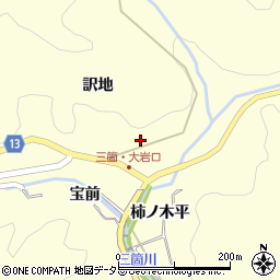 愛知県豊田市三箇町大洞27周辺の地図