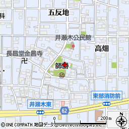 愛知県北名古屋市井瀬木居屋敷1083周辺の地図
