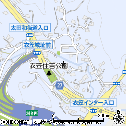 神奈川県横須賀市衣笠町周辺の地図
