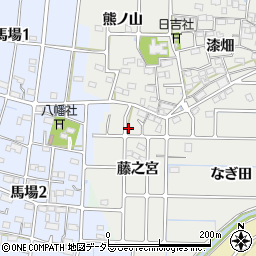 愛知県稲沢市法花寺町藤之宮周辺の地図