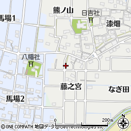 愛知県稲沢市法花寺町（藤之宮）周辺の地図