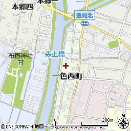 愛知県稲沢市一色西町周辺の地図