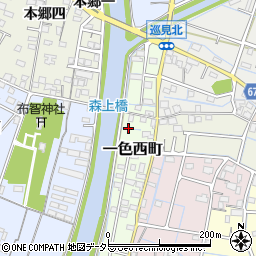 愛知県稲沢市一色西町周辺の地図