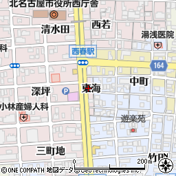 愛知県北名古屋市西之保東海周辺の地図