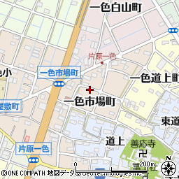 愛知県稲沢市一色市場町周辺の地図