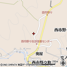 愛知県豊田市西市野々町森下周辺の地図