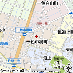 愛知県稲沢市一色市場町周辺の地図
