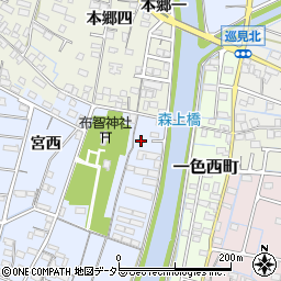 愛知県稲沢市祖父江町本甲宮東周辺の地図