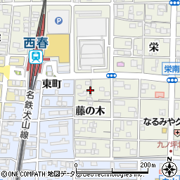 愛知県北名古屋市鹿田西藤之木周辺の地図