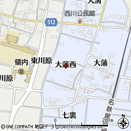 愛知県稲沢市祖父江町本甲大蒲西周辺の地図