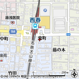 愛知県北名古屋市九之坪東町周辺の地図