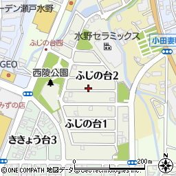 愛知県瀬戸市ふじの台周辺の地図