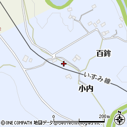 千葉県夷隅郡大多喜町百鉾198-1周辺の地図